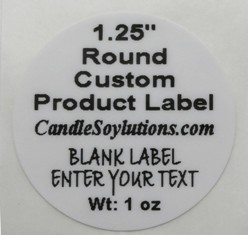 1.25 inch Round CUSTOM PRODUCT Label