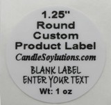 1.25 ASTM Compliant Candle Warning Labels 36 to 1000 Round